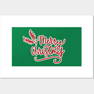 Hand Lettered Merry Christmas Posters and Art